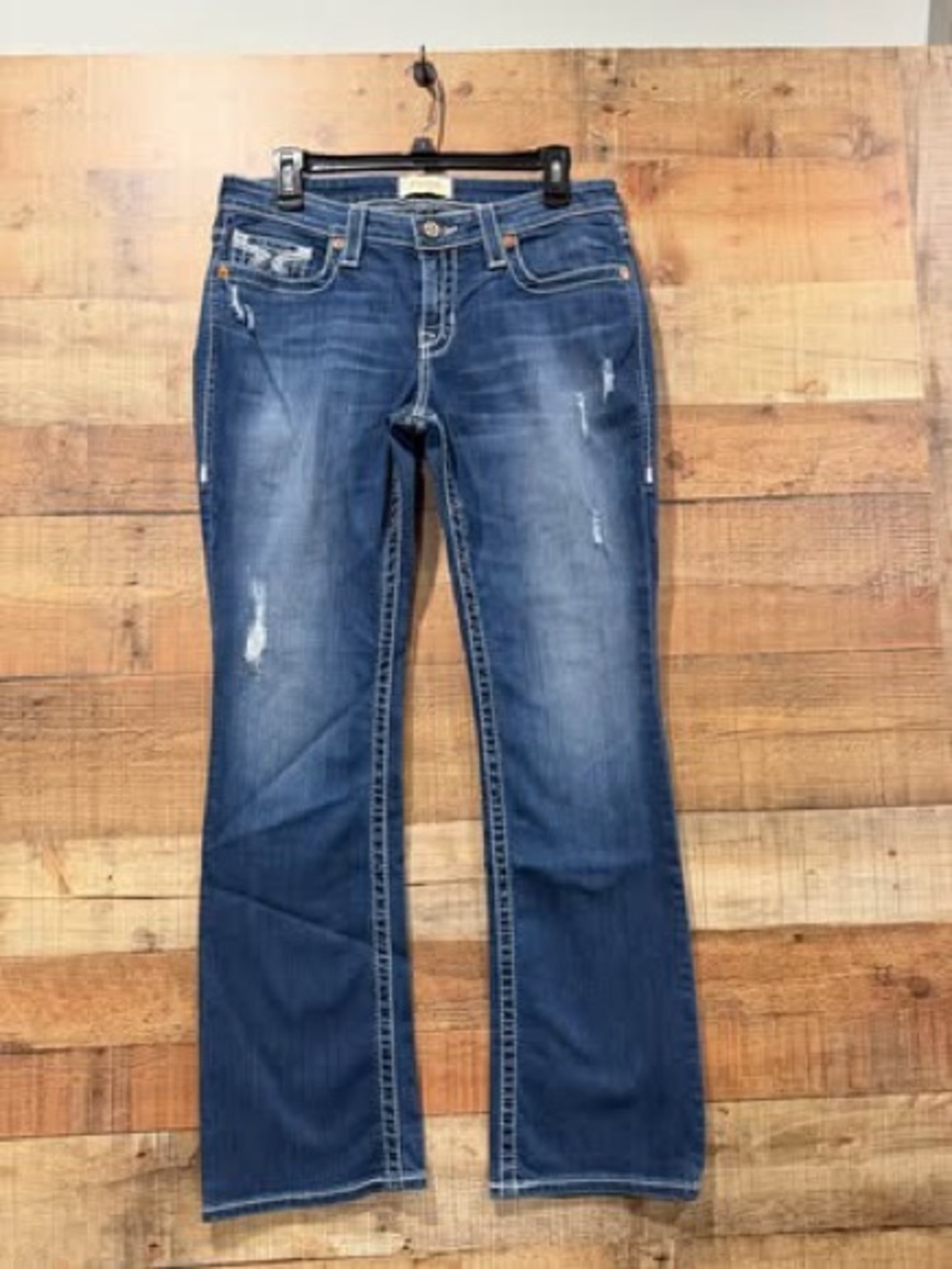 Big Star Hazel Women's Medium Blue Bootcut Jeans with Distressing